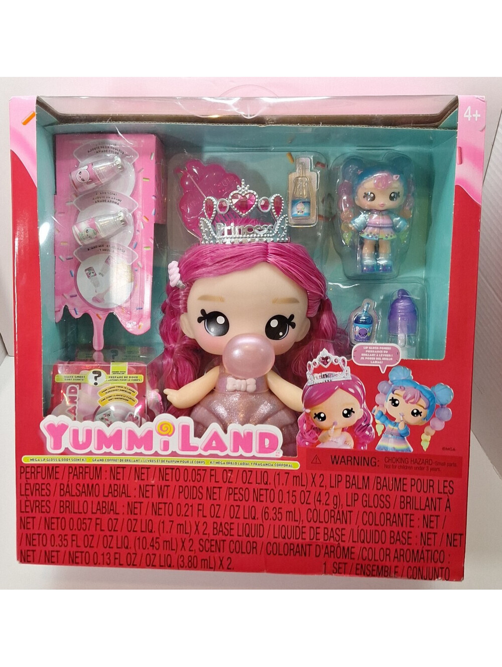 MGA Yummiland Bianca Bubblegum Mega Lip Gloss & Body Scent Kit NEW SEALED